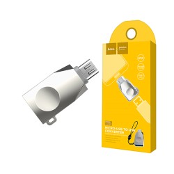 Adaptador Hoco UA10 OTG para Micro-USB Cinza